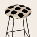 Irregular Polka Dots black and cream Stool Gallery Image 2