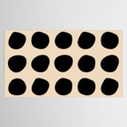 Irregular Polka Dots black and cream Tablecloth Gallery Image 2