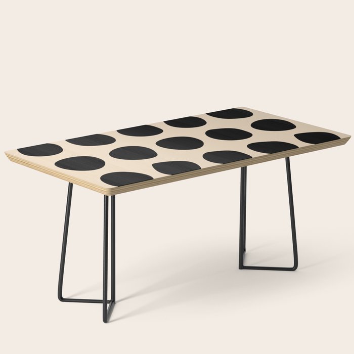Irregular Polka Dots black and cream Coffee Table Gallery Image 1