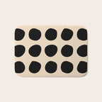 Irregular Polka Dots black and cream Bath Mat Gallery Image 1