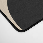 Irregular Polka Dots black and cream Desk Mat Gallery Image 4