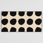 Irregular Polka Dots black and cream Desk Mat Gallery Image 3