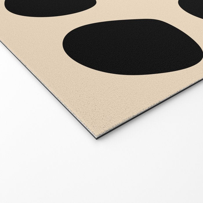 Irregular Polka Dots black and cream Welcome Mat Gallery Image 2