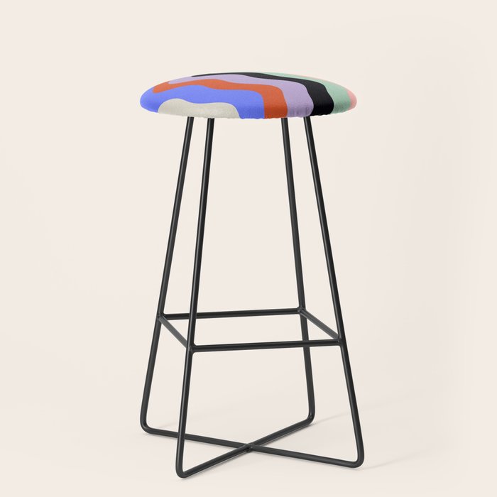 Waves Stripe - Multi Stool Gallery Image 1