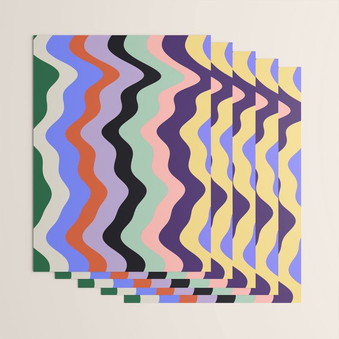 Waves Stripe - Multi Wrapping Paper Gallery Image 3