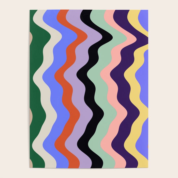 Waves Stripe - Multi Poster Gallery Image 1
