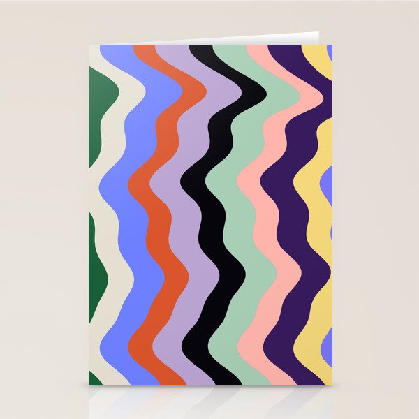 Waves Stripe - Multi Stationery Card Gallery Image 2