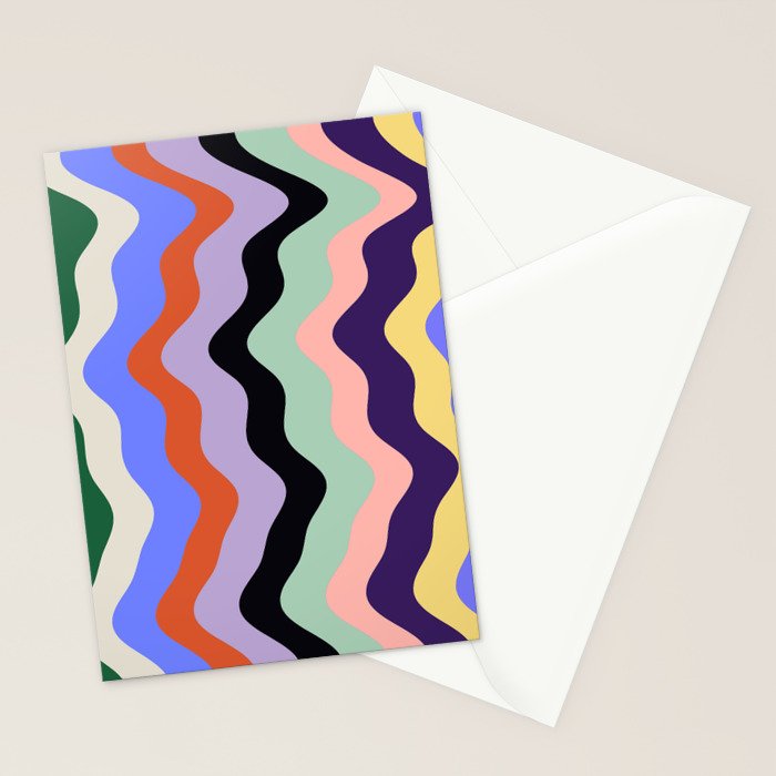 Waves Stripe - Multi Stationery Card Gallery Image 2