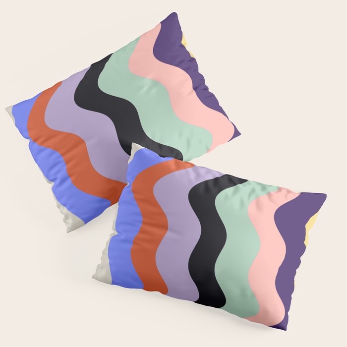 Waves Stripe - Multi Pillow Sham Gallery Image 1