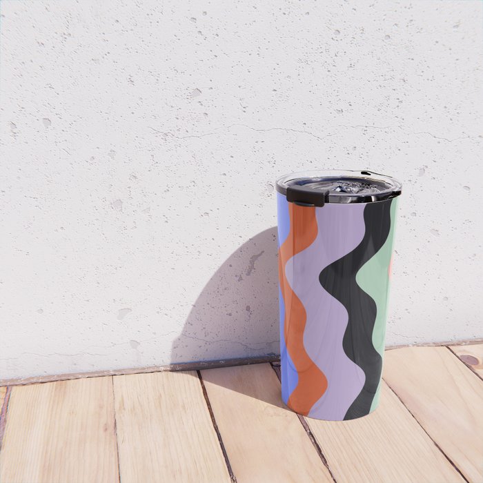 Waves Stripe - Multi Travel Mug Gallery Image 4