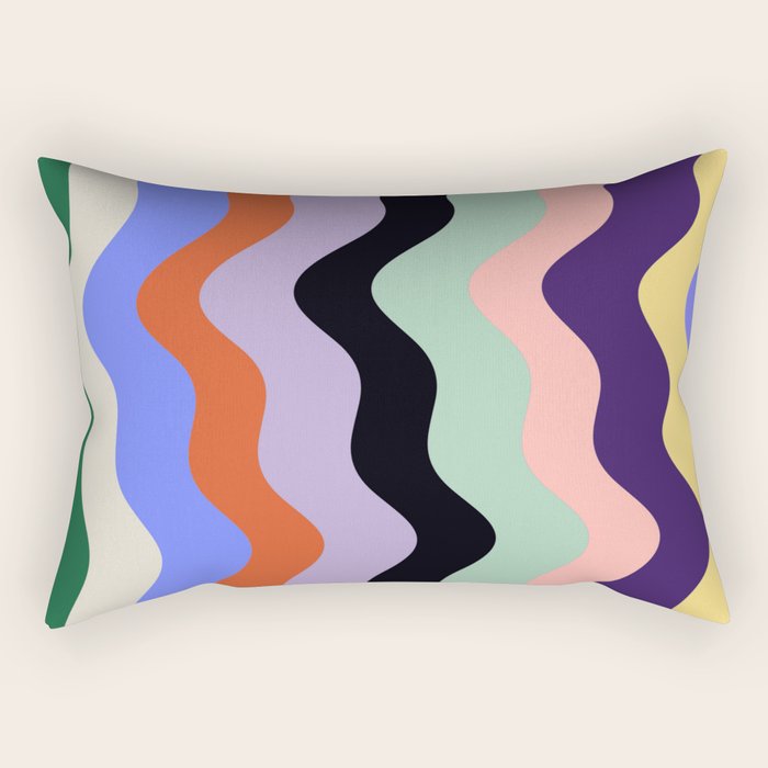 Waves Stripe - Multi Rectangular Pillow Gallery Image 2