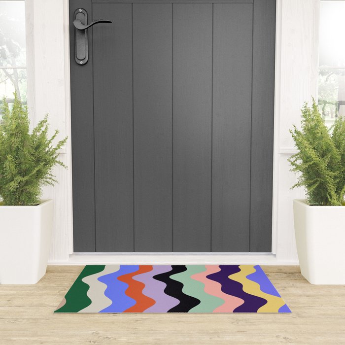 Waves Stripe - Multi Welcome Mat Gallery Image 3