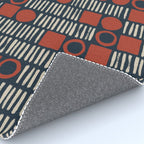 Red & Blue Hand-drawn Pattern #2 Rug Gallery Image 4
