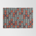 Red & Blue Hand-drawn Pattern #2 Rug Gallery Image 2