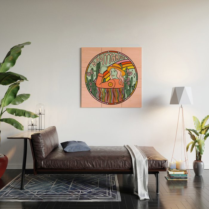Sagittarius Cowgirl Wood Wall Art Gallery Image 2