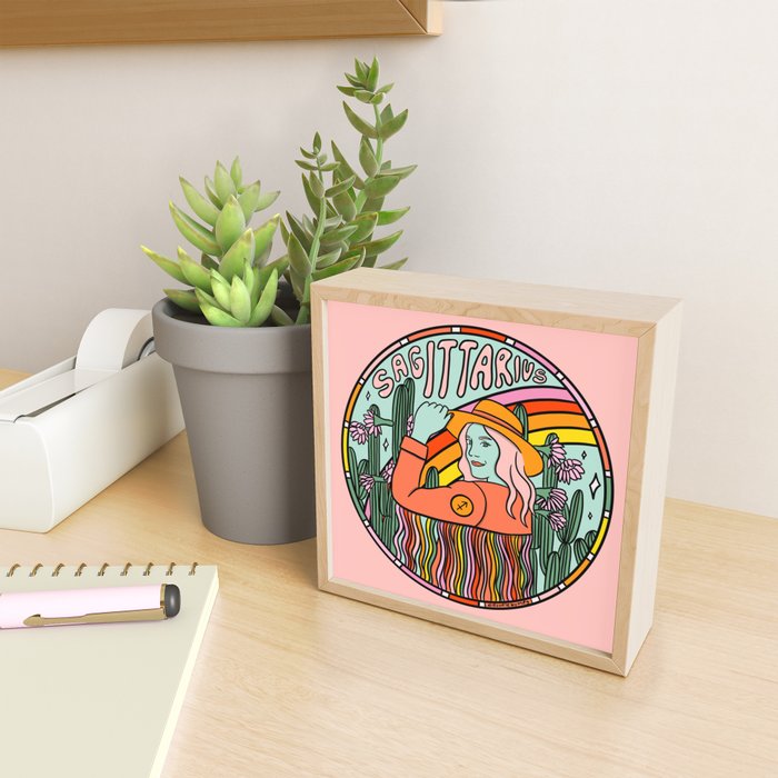 Sagittarius Cowgirl Mini Art Print Gallery Image 2
