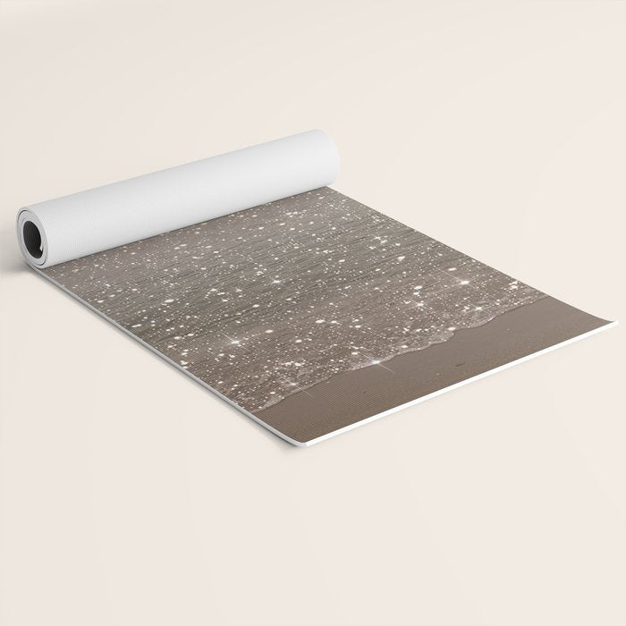 Beach Ocean Glitter Yoga Mat Gallery Image 2