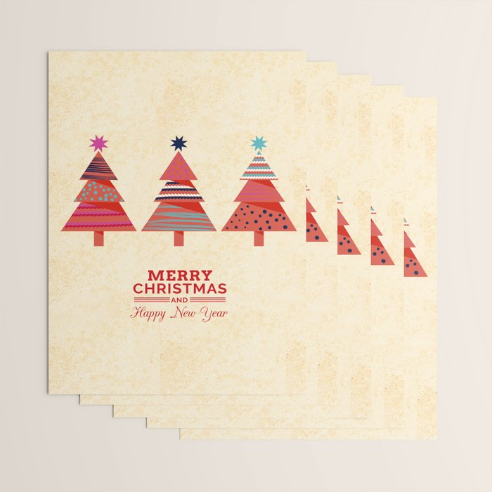 Three Christmas Trees Wrapping Paper Gallery Image 3