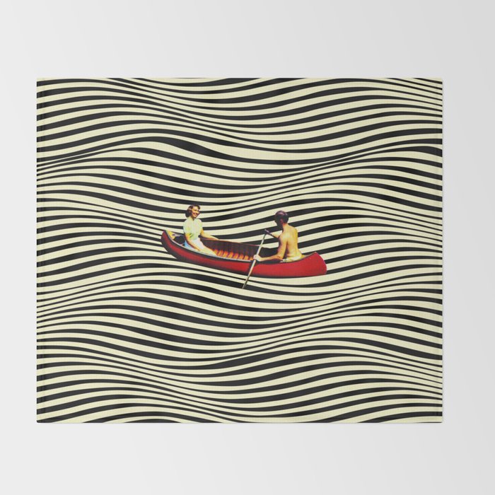 Illusionary Boat Ride Throw Blanket Gallery Image 2