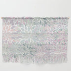 Festive, Floral Prints, Pink and Green, Modern Print Art Wall Hanging Gallery Image 1
