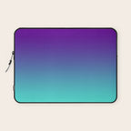 Violet Purple and Turquoise Ombre Laptop Sleeve Gallery Image 1