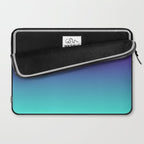 Violet Purple and Turquoise Ombre Laptop Sleeve Gallery Image 2