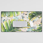 Palm leaf on marble 01 Desk Mat Gallery Image 1