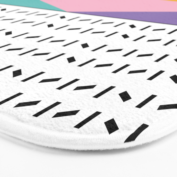 Memphis pattern 133 - 80s / 90s Retro Bath Mat Gallery Image 3