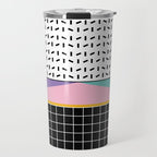 Memphis pattern 133 - 80s / 90s Retro Travel Mug Gallery Image 1