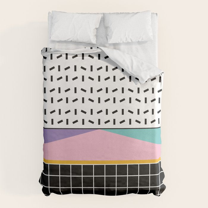 Memphis pattern 133 - 80s / 90s Retro Duvet Cover Gallery Image 1