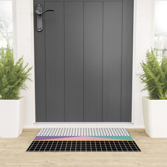 Memphis pattern 133 - 80s / 90s Retro Welcome Mat Gallery Image 3