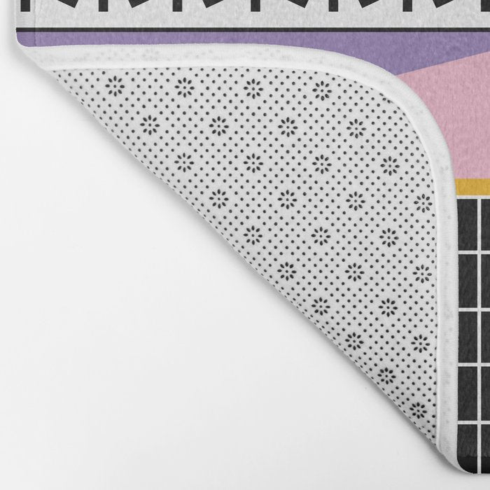 Memphis pattern 133 - 80s / 90s Retro Bath Mat Gallery Image 2