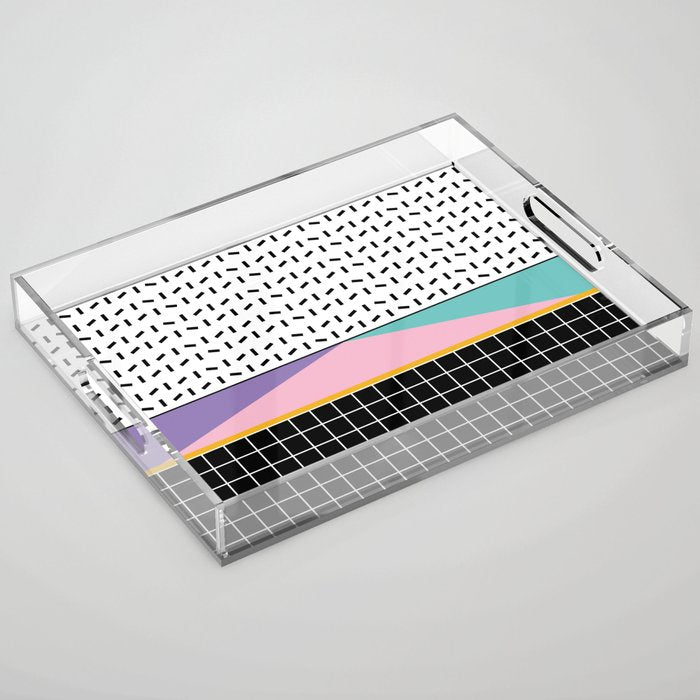Memphis pattern 133 - 80s / 90s Retro Acrylic Tray Gallery Image 1