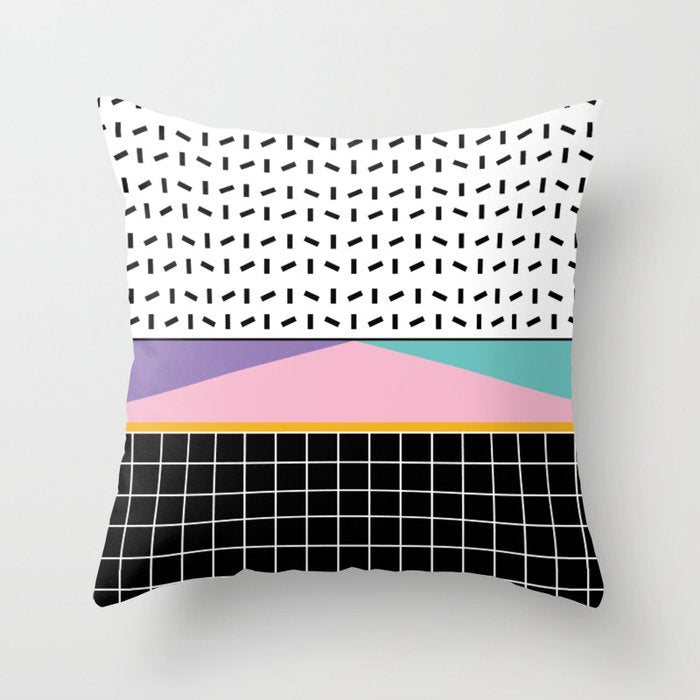 Memphis pattern 133 - 80s / 90s Retro Throw Pillow Gallery Image 6