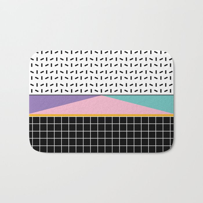 Memphis pattern 133 - 80s / 90s Retro Bath Mat Gallery Image 1