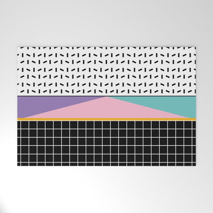 Memphis pattern 133 - 80s / 90s Retro Welcome Mat Gallery Image 1