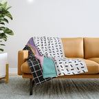 Memphis pattern 133 - 80s / 90s Retro Throw Blanket Gallery Image 1