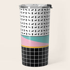 Memphis pattern 133 - 80s / 90s Retro Travel Mug Gallery Image 2