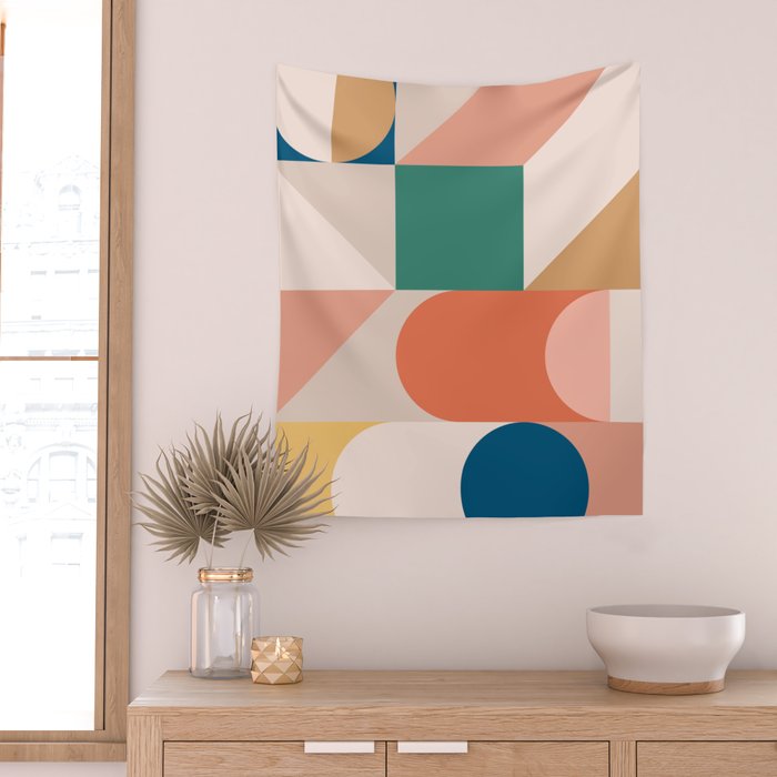 Modern Geometric 73B Wall Tapestry Gallery Image 2