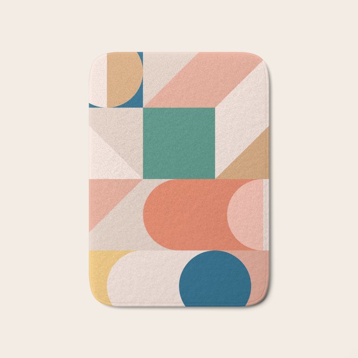 Modern Geometric 73B Bath Mat Gallery Image 1