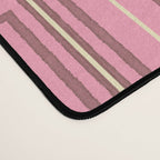 Eclectic Geometric Geo Box Striped Pattern in Pink Brown Cream Desk Mat Gallery Image 4