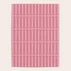 Eclectic Geometric Geo Box Striped Pattern in Pink Brown Cream Poster Gallery Image 4