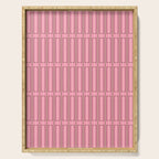 Eclectic Geometric Geo Box Striped Pattern in Pink Brown Cream Serving Tray Gallery Image 1