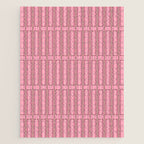 Eclectic Geometric Geo Box Striped Pattern in Pink Brown Cream Jigsaw Puzzle Gallery Image 1
