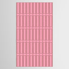 Eclectic Geometric Geo Box Striped Pattern in Pink Brown Cream Tablecloth Gallery Image 2