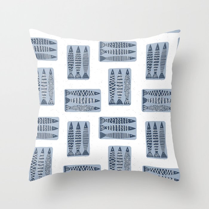 Tinned Fish Throw Pillow Gallery Image 1