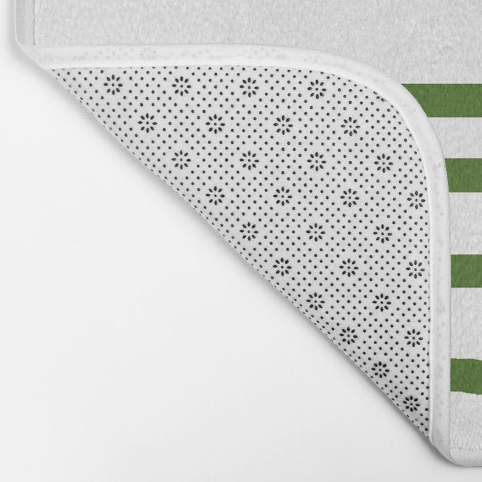 Simply Drawn Stripes in Jungle Green Bath Mat Gallery Image 2