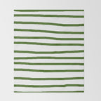 Simply Drawn Stripes in Jungle Green Throw Blanket Gallery Image 2