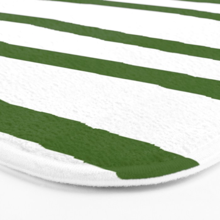 Simply Drawn Stripes in Jungle Green Bath Mat Gallery Image 3