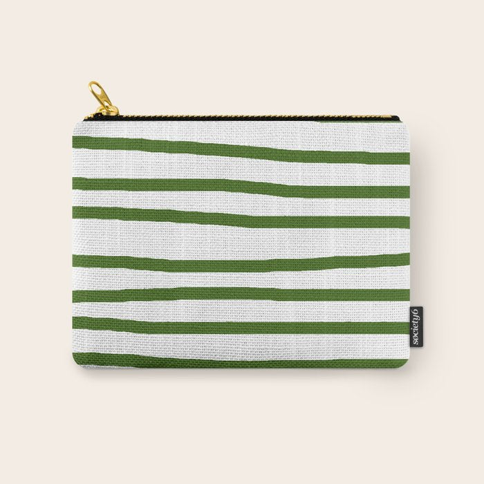 Simply Drawn Stripes in Jungle Green Carry All Pouch Gallery Image 1